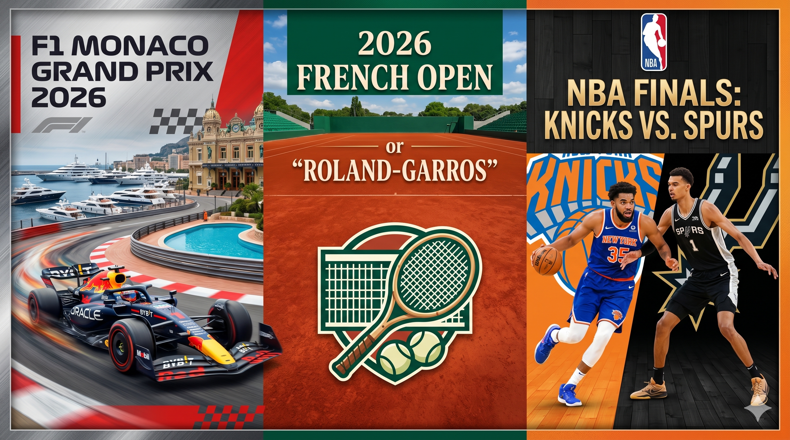 How to Watch French Open & F1 Monaco GP and NBA Finals?  Free Live Stream, TV channel, and Start Time All in Preview