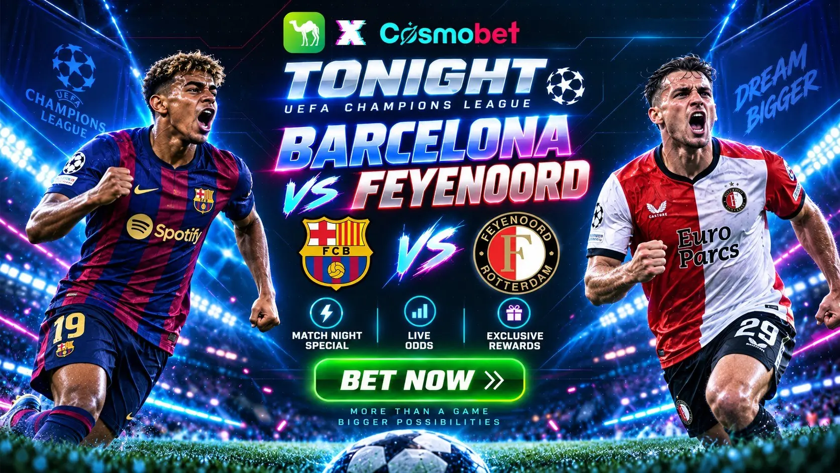 CamelLive x Cosmobet: ضاعف رصيدك — أكمل الحد الأدنى للإيداع لتحصل على استرداد فوري 100% بعملة USDT!