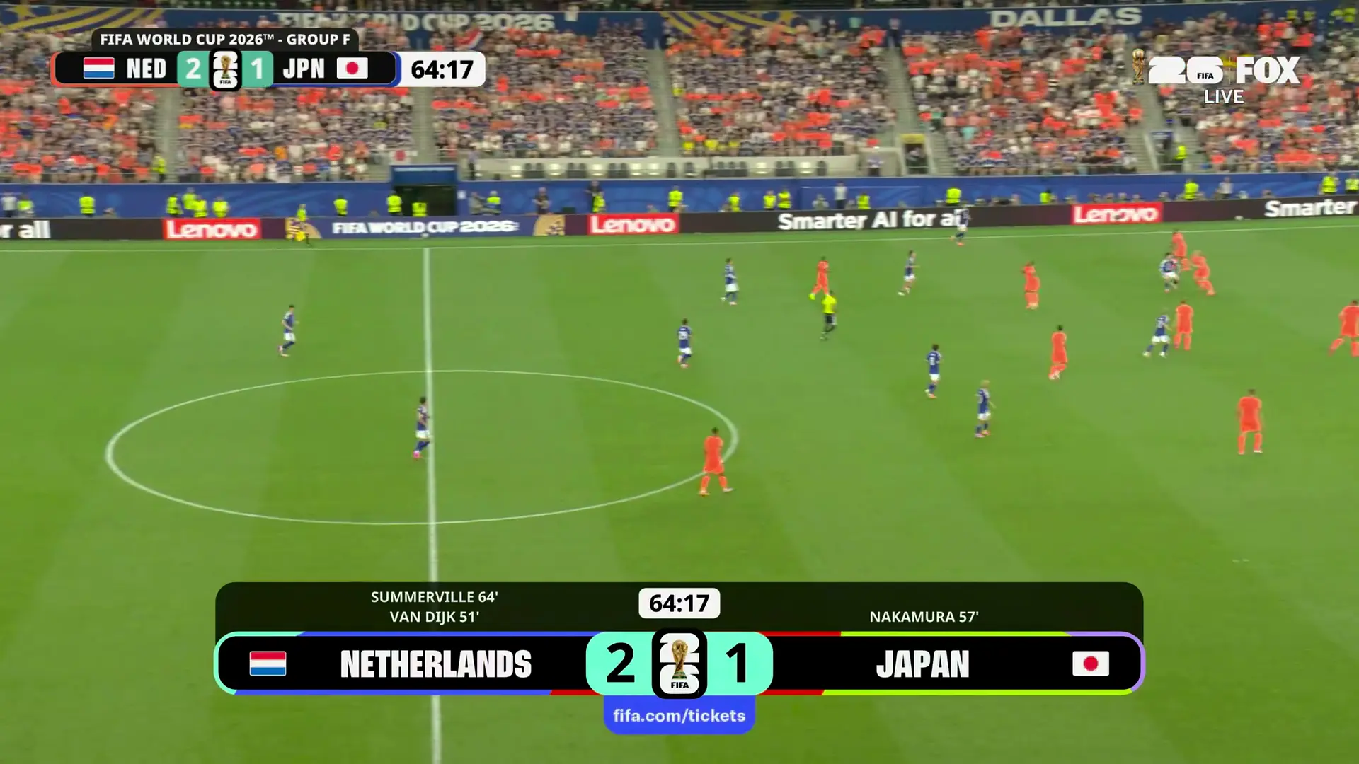 2026-06-15 كأس العالم FIFA 2026 دور المجموعات – المجموعة F: هولندا ضد اليابان